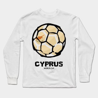 Cyprus Football Country Flag Long Sleeve T-Shirt